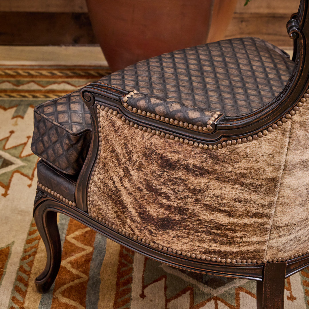 Danilla Carved Cowhide Chair