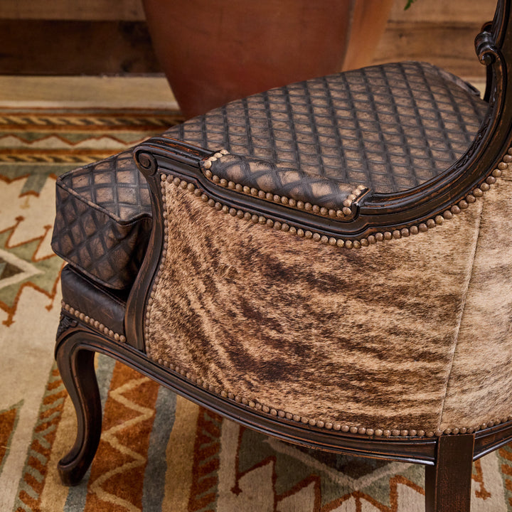 Danilla Carved Cowhide Chair