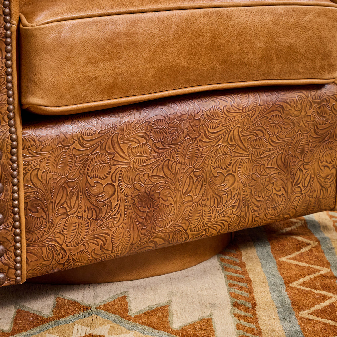 Sycamore Leather and Cowhide Cigar Chair