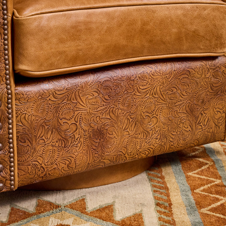 Sycamore Leather and Cowhide Cigar Chair