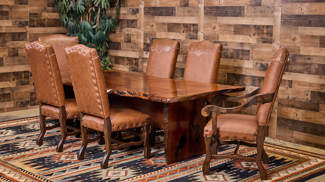 Shiner Live Edge Mesquite Dining Table