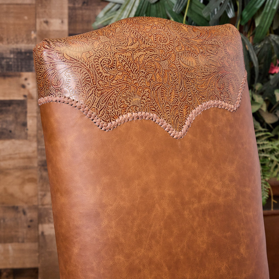 Crockett Western Leather Dining Chair