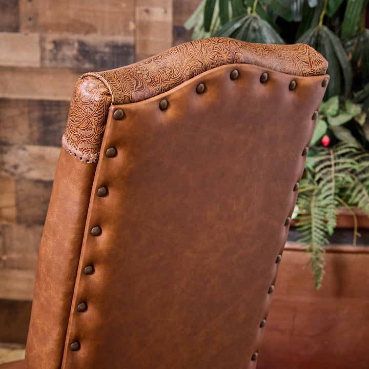 Crockett Western Leather Dining Chair