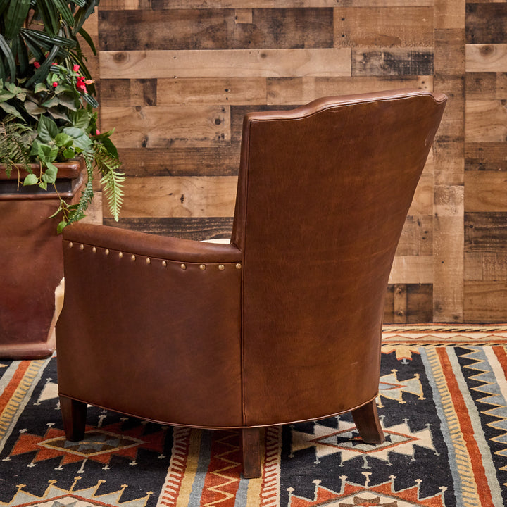 Marfa Boot Stitch Leather Shearling Chair