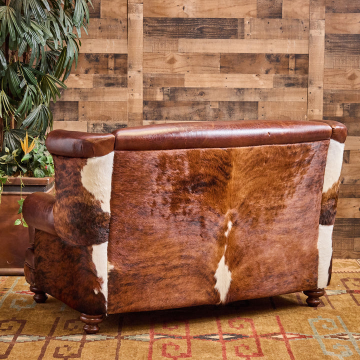 Goliad Western Cowhide Loveseat