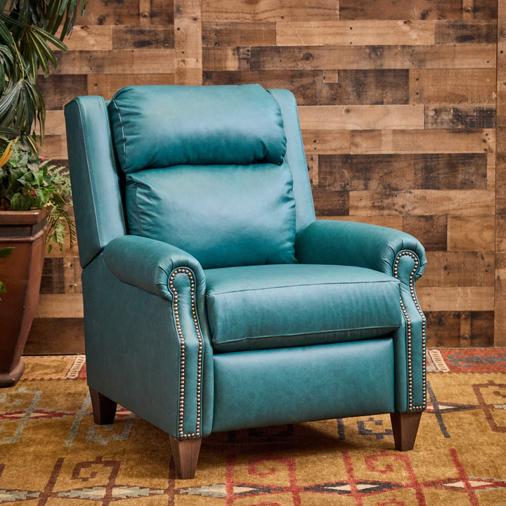 Kingman Turquoise Leather Recliner