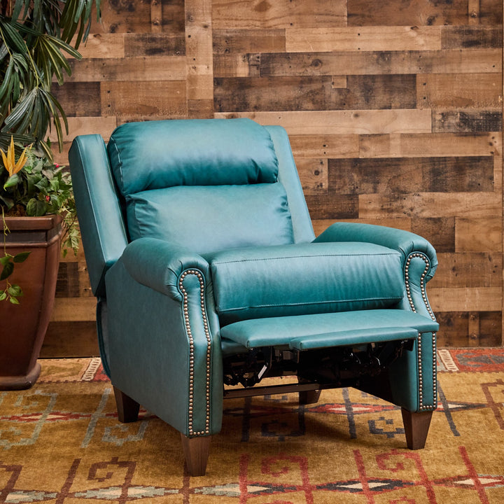 Kingman Turquoise Leather Recliner