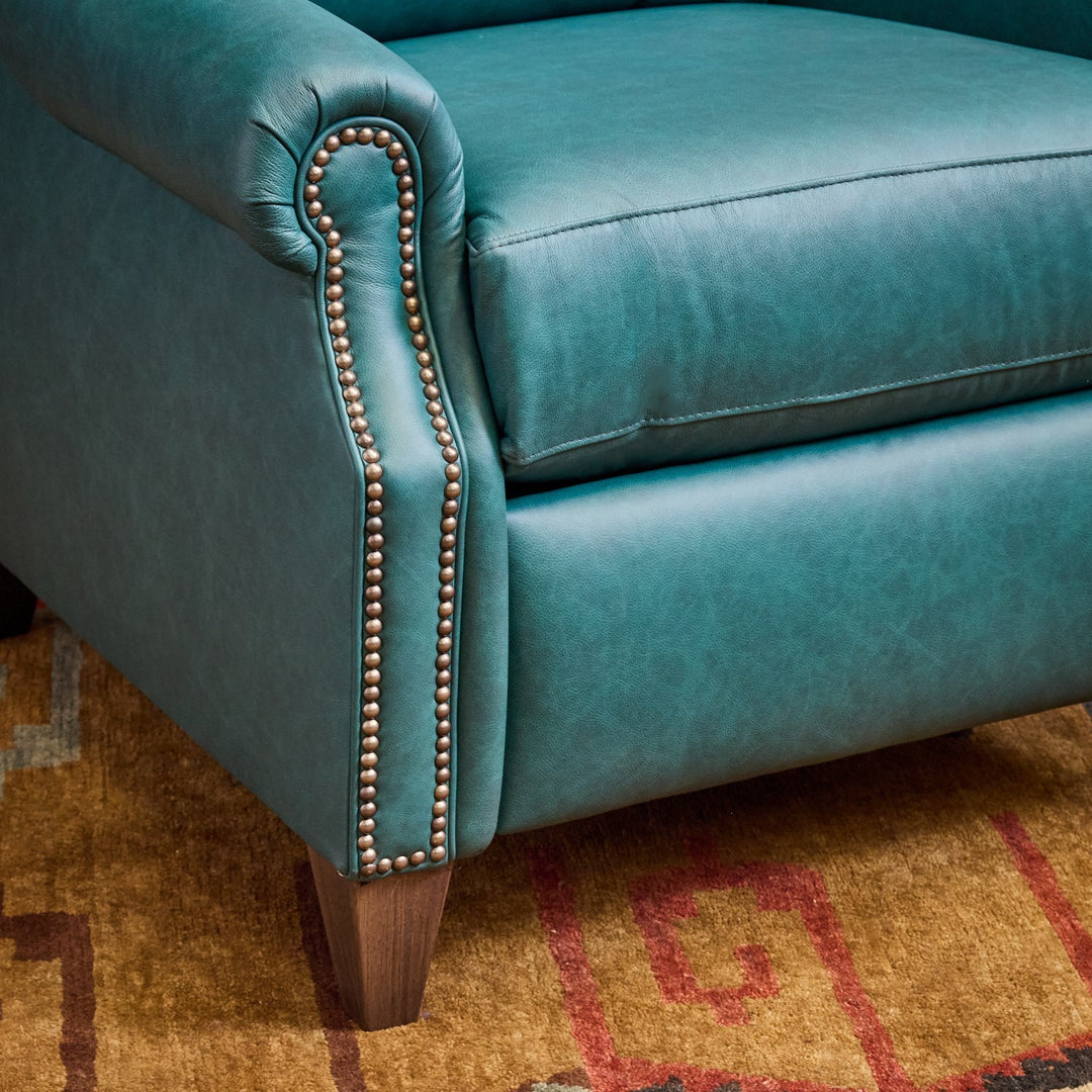 Kingman Turquoise Leather Recliner