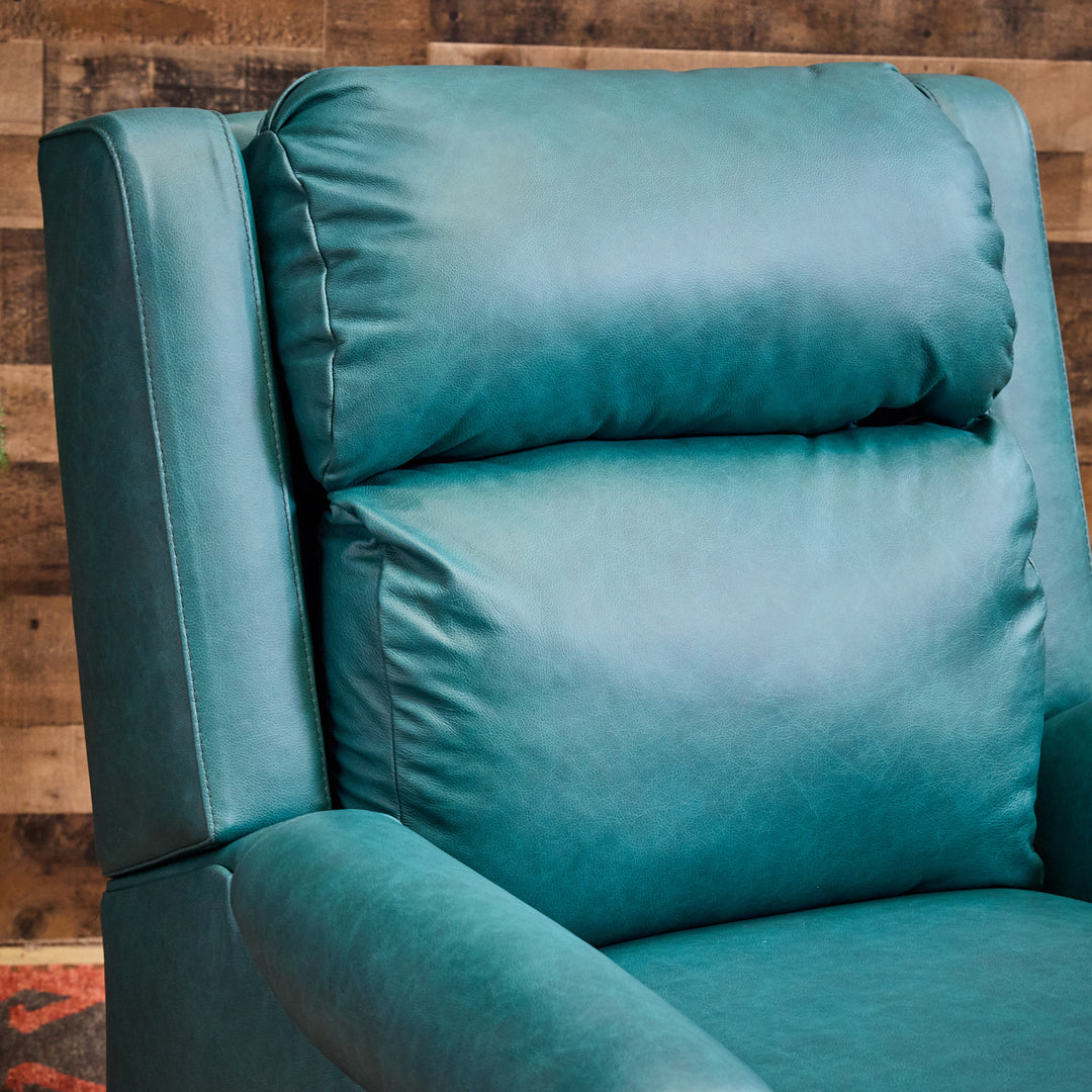 Kingman Turquoise Leather Recliner
