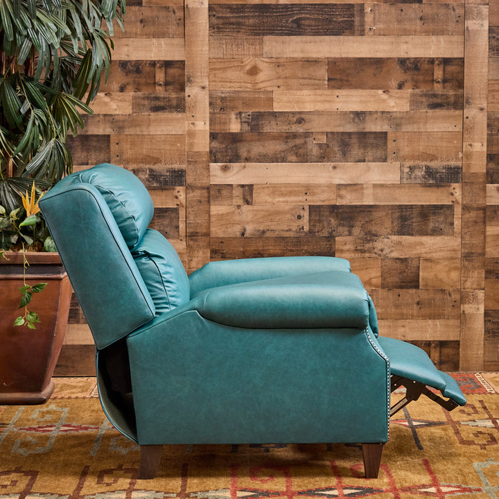 Kingman Turquoise Leather Recliner