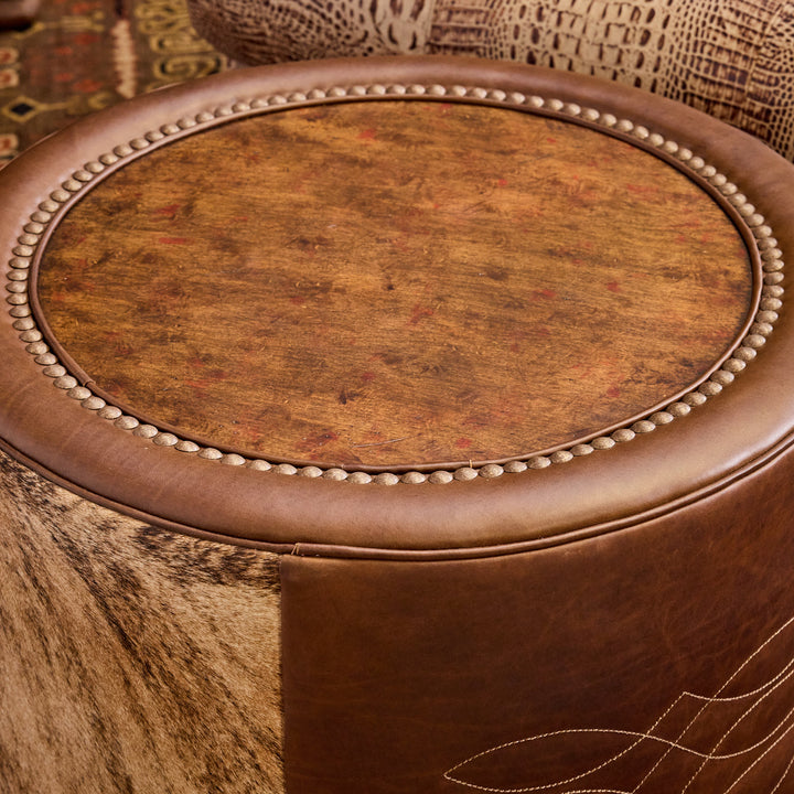 Hazel Cowhide Side Table