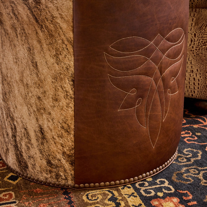 Hazel Cowhide Side Table