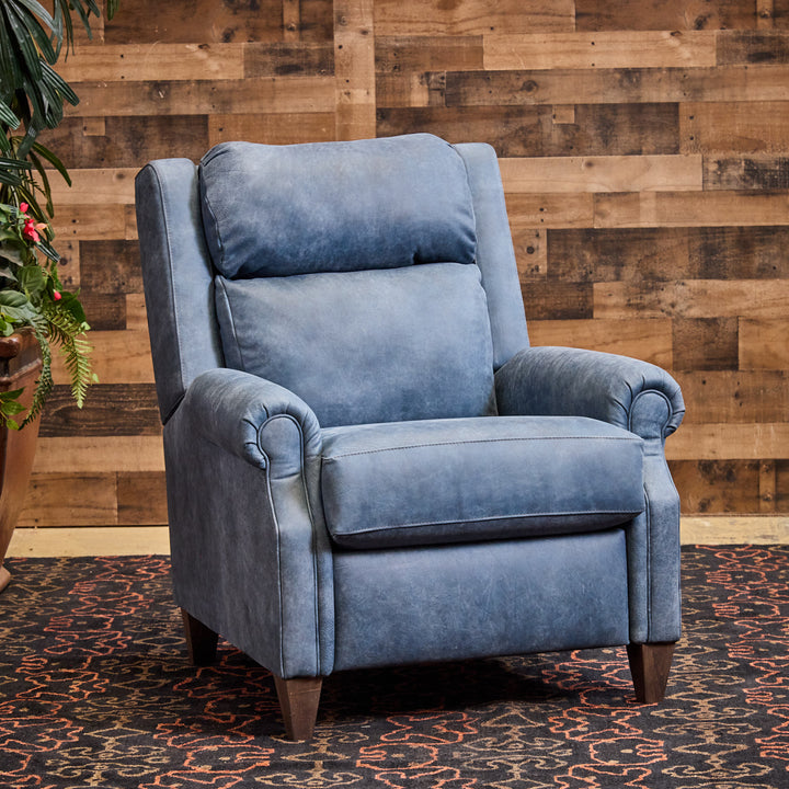 Blue Arroyo Leather Recliner