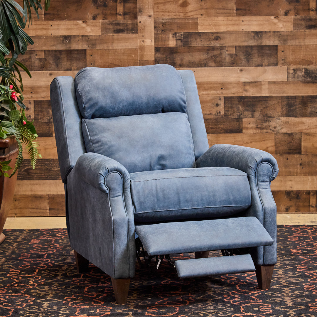 Blue Arroyo Leather Recliner