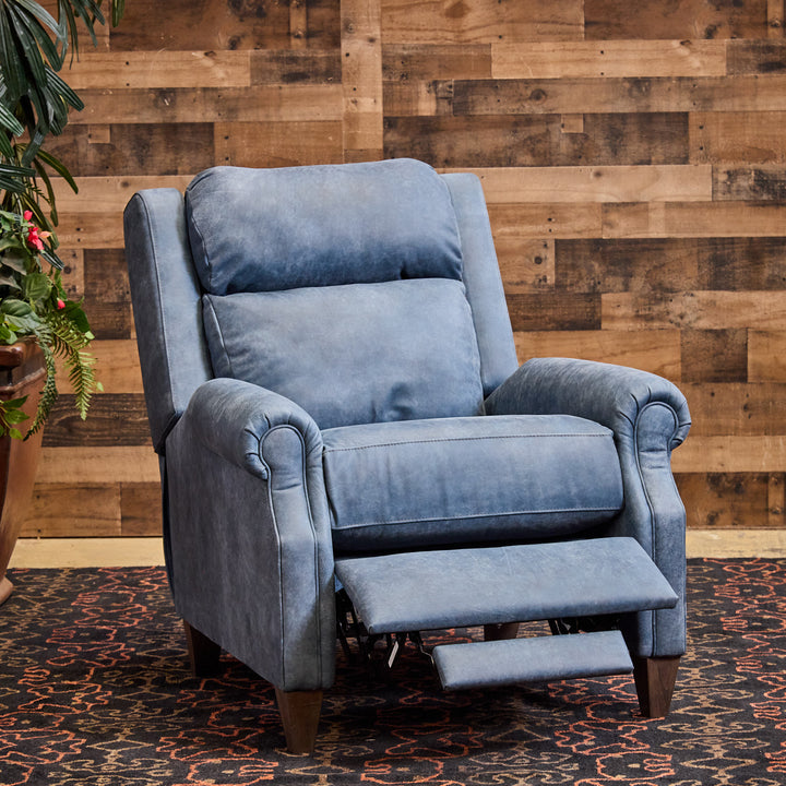 Blue Arroyo Leather Recliner