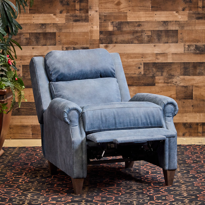 Blue Arroyo Leather Recliner