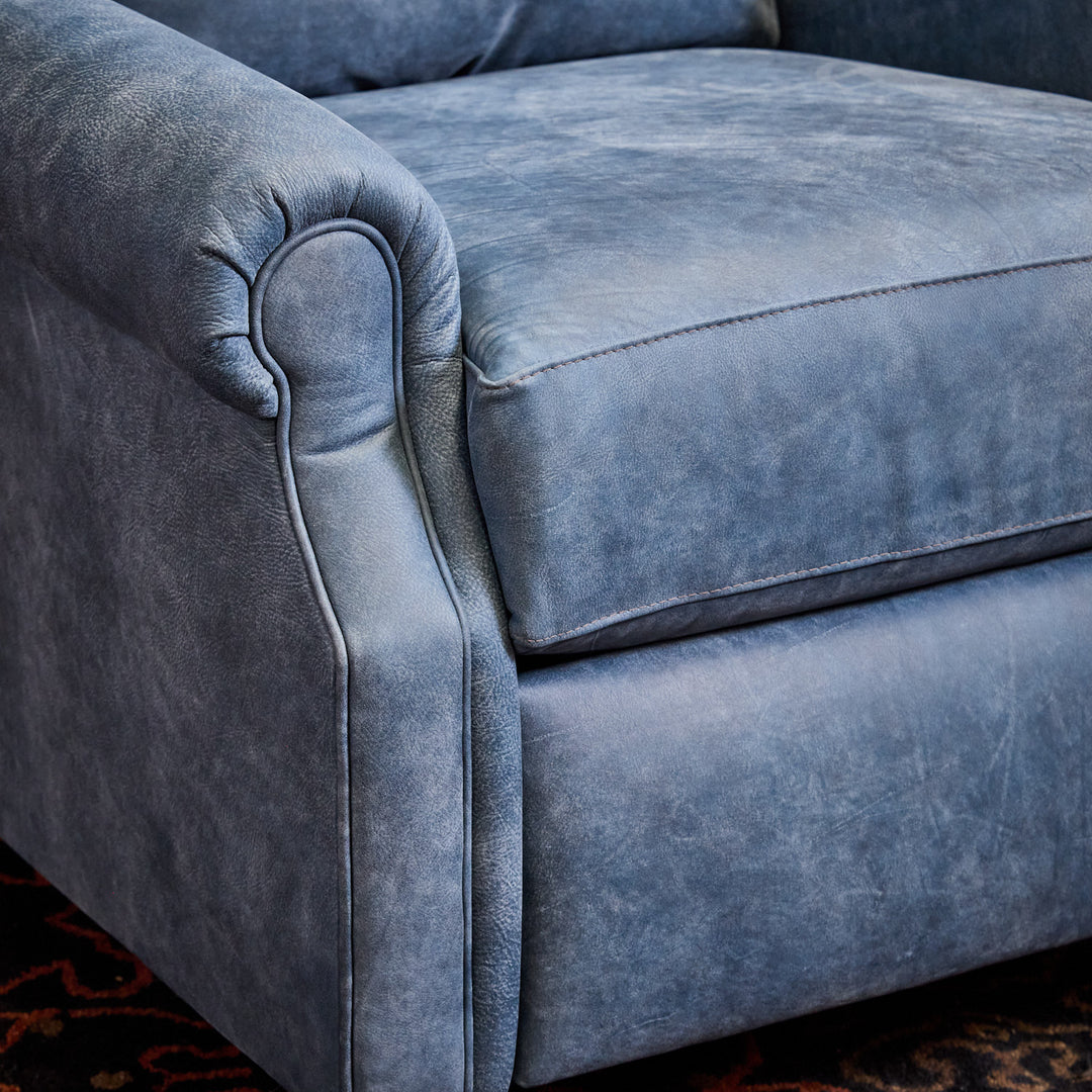 Blue Arroyo Leather Recliner