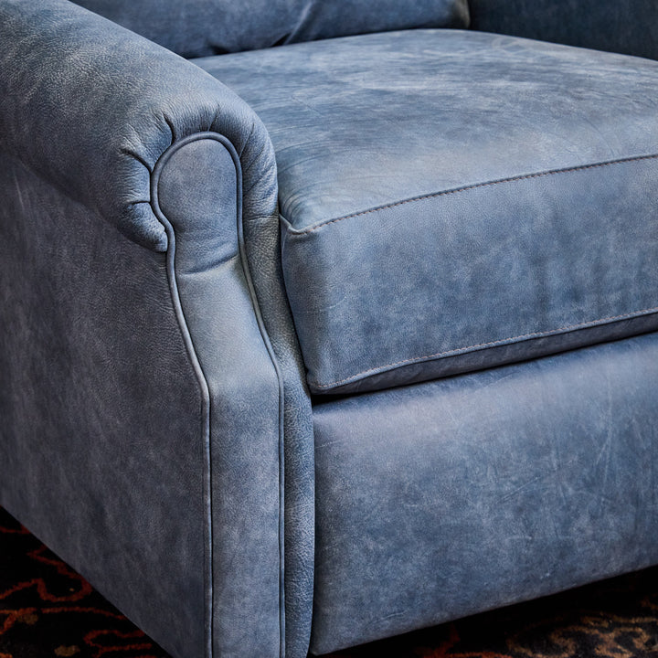 Blue Arroyo Leather Recliner