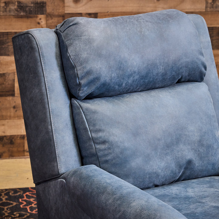 Blue Arroyo Leather Recliner