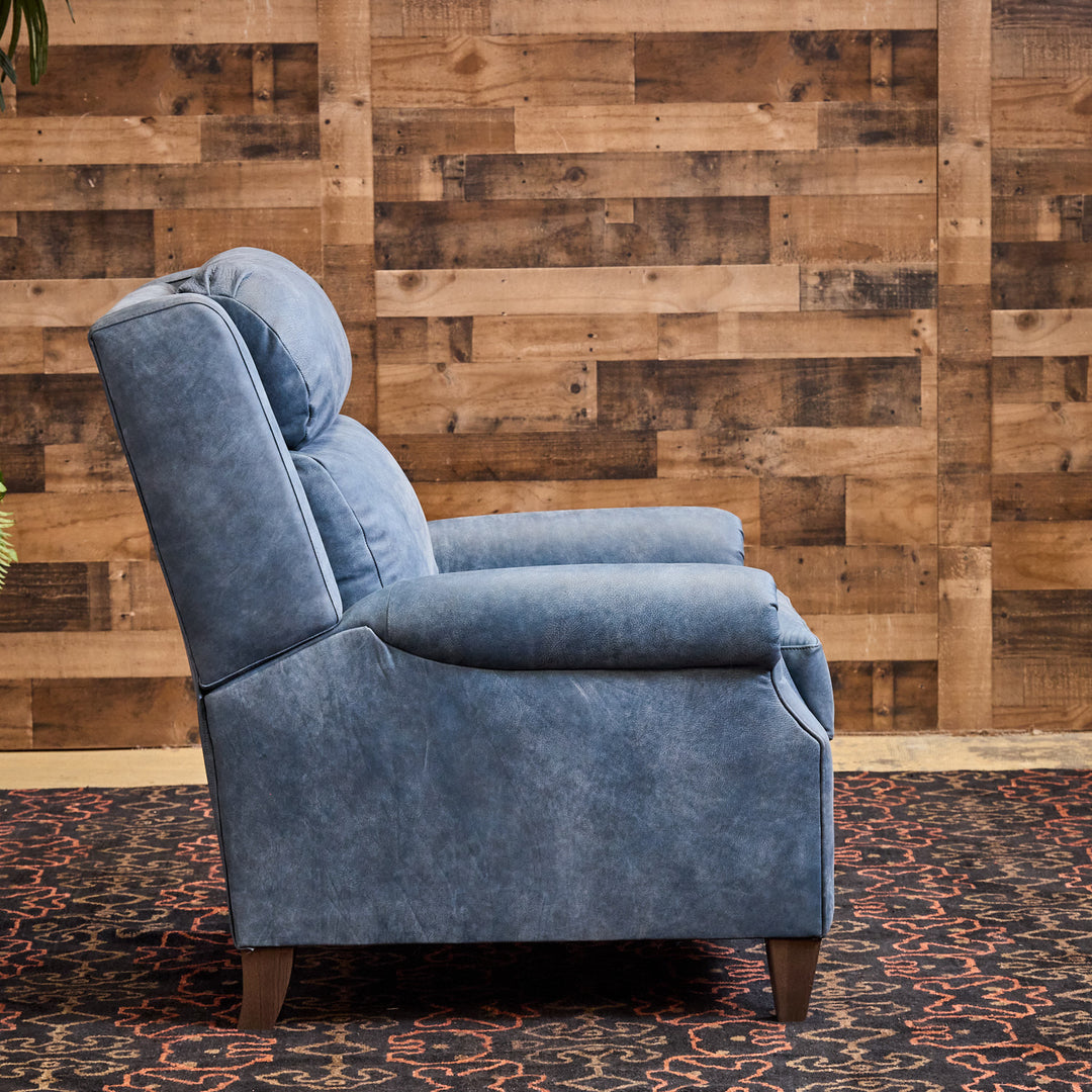 Blue Arroyo Leather Recliner