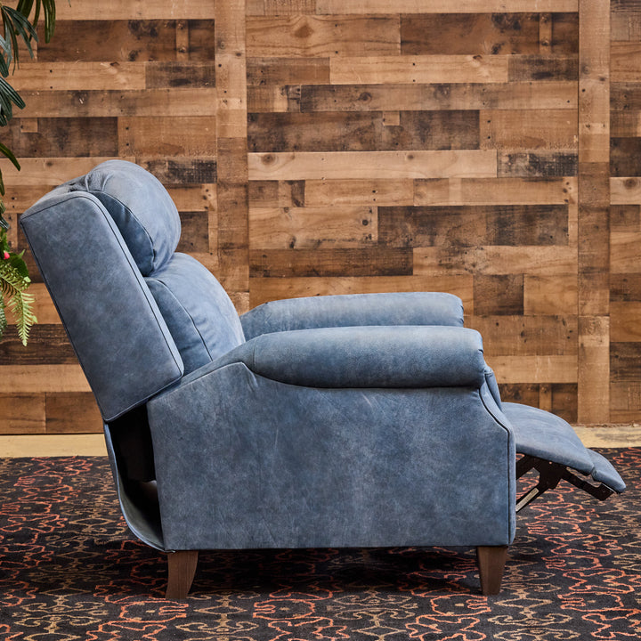 Blue Arroyo Leather Recliner
