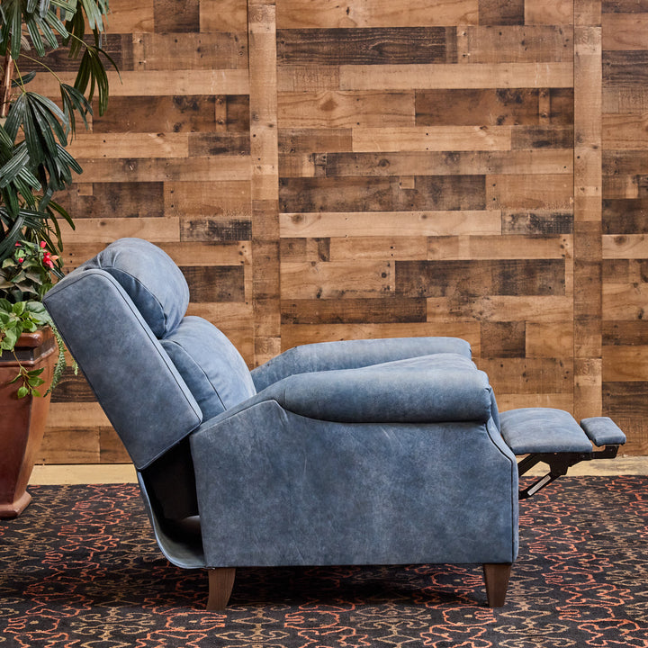 Blue Arroyo Leather Recliner