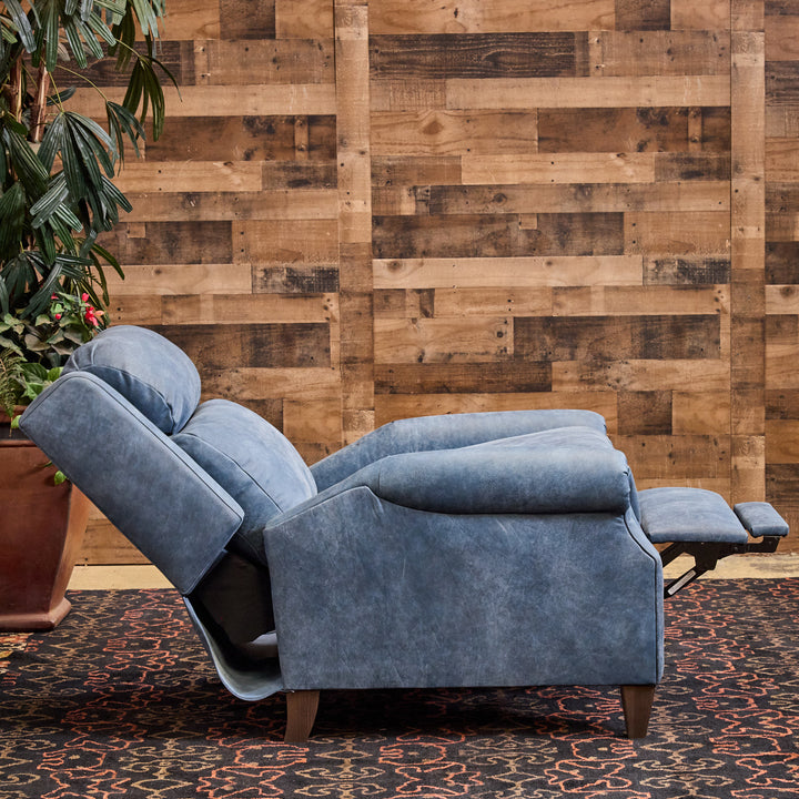 Blue Arroyo Leather Recliner