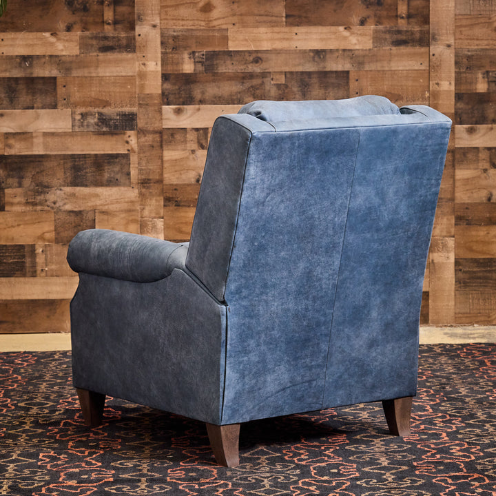 Blue Arroyo Leather Recliner