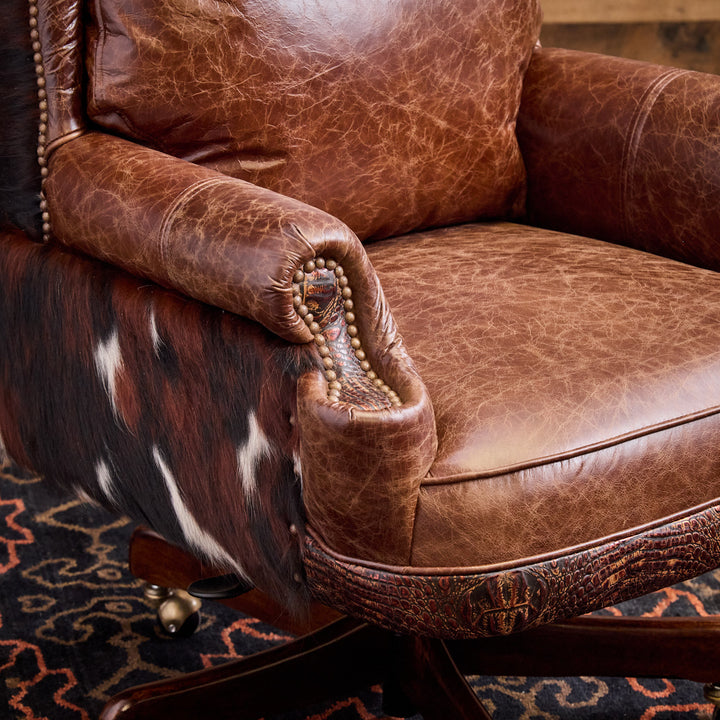 Santa Fe Cowhide Western Office Chair