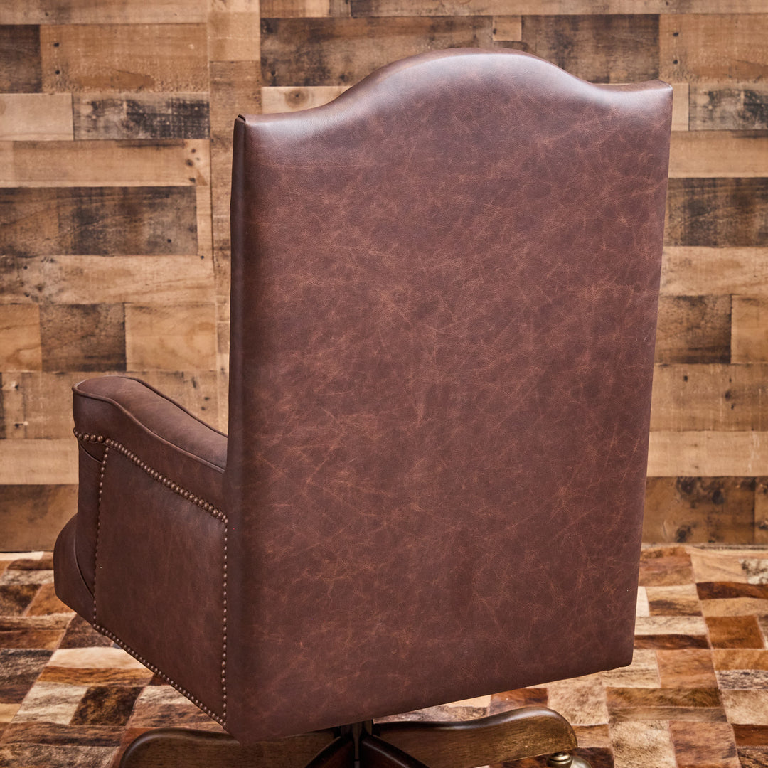 Barrett Brown Gator Western Leather Office Chair