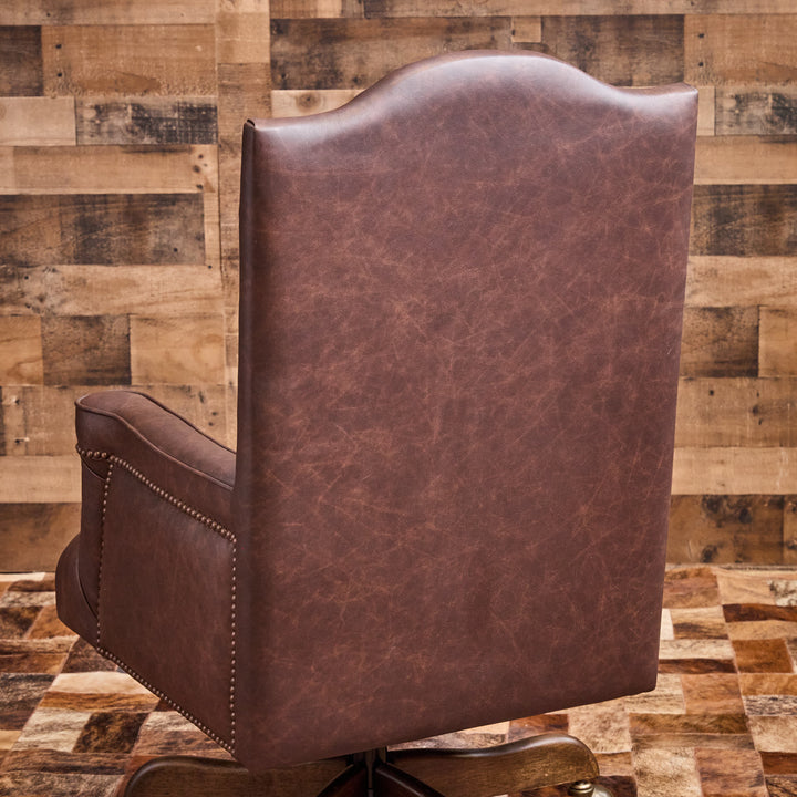 Barrett Brown Gator Western Leather Office Chair