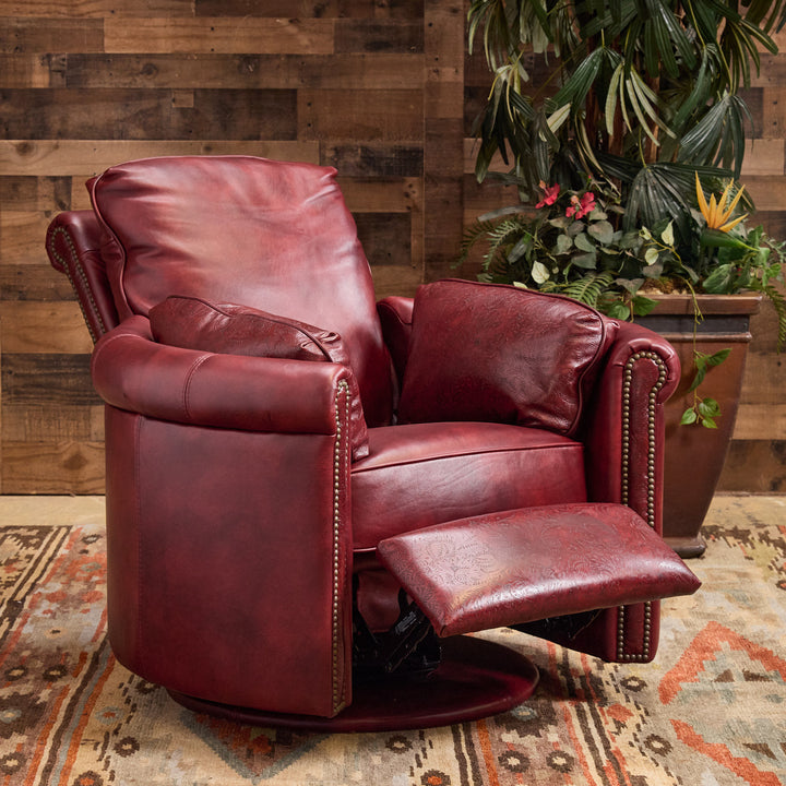 Red Clay Western Leather Snug Recliner