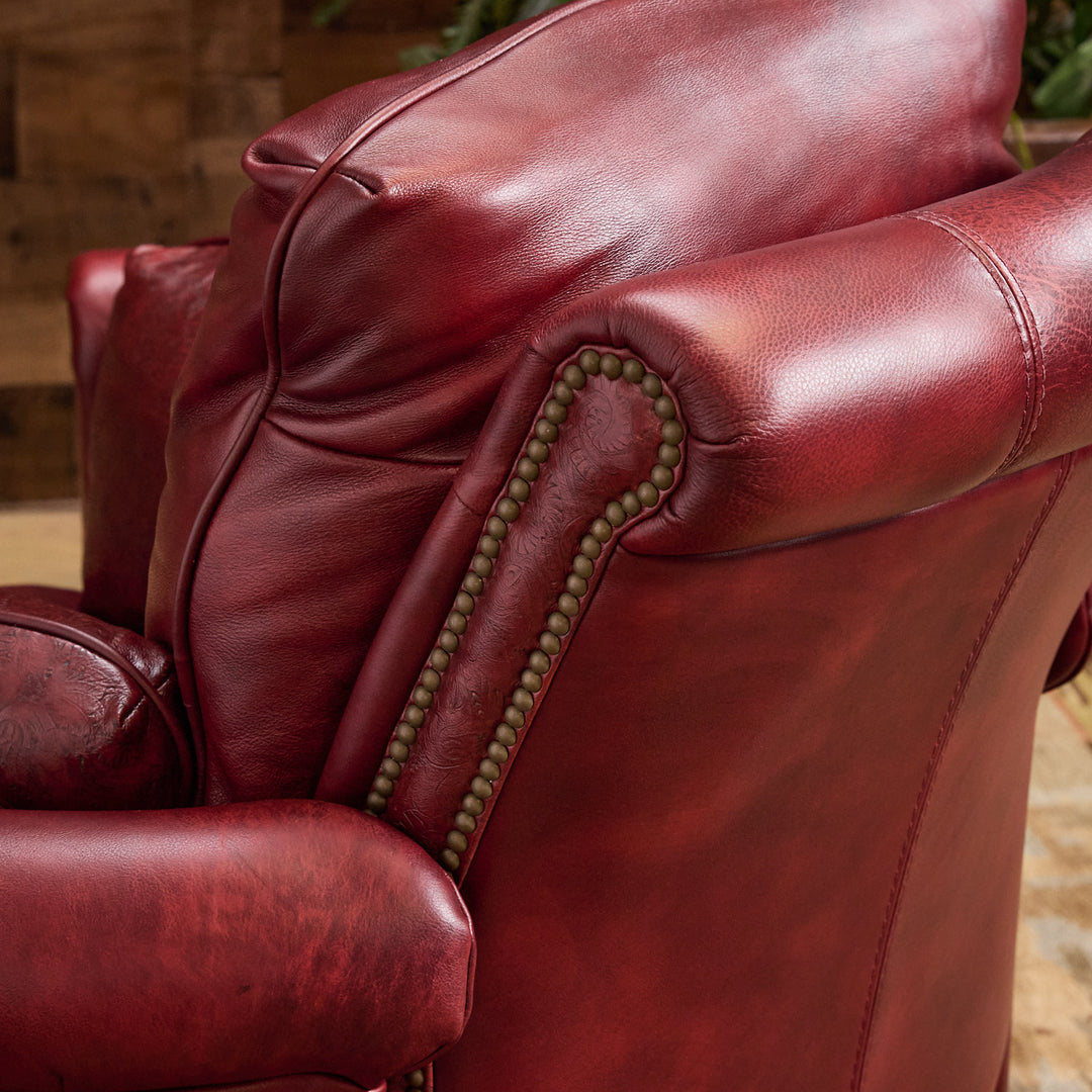 Red Clay Western Leather Snug Recliner