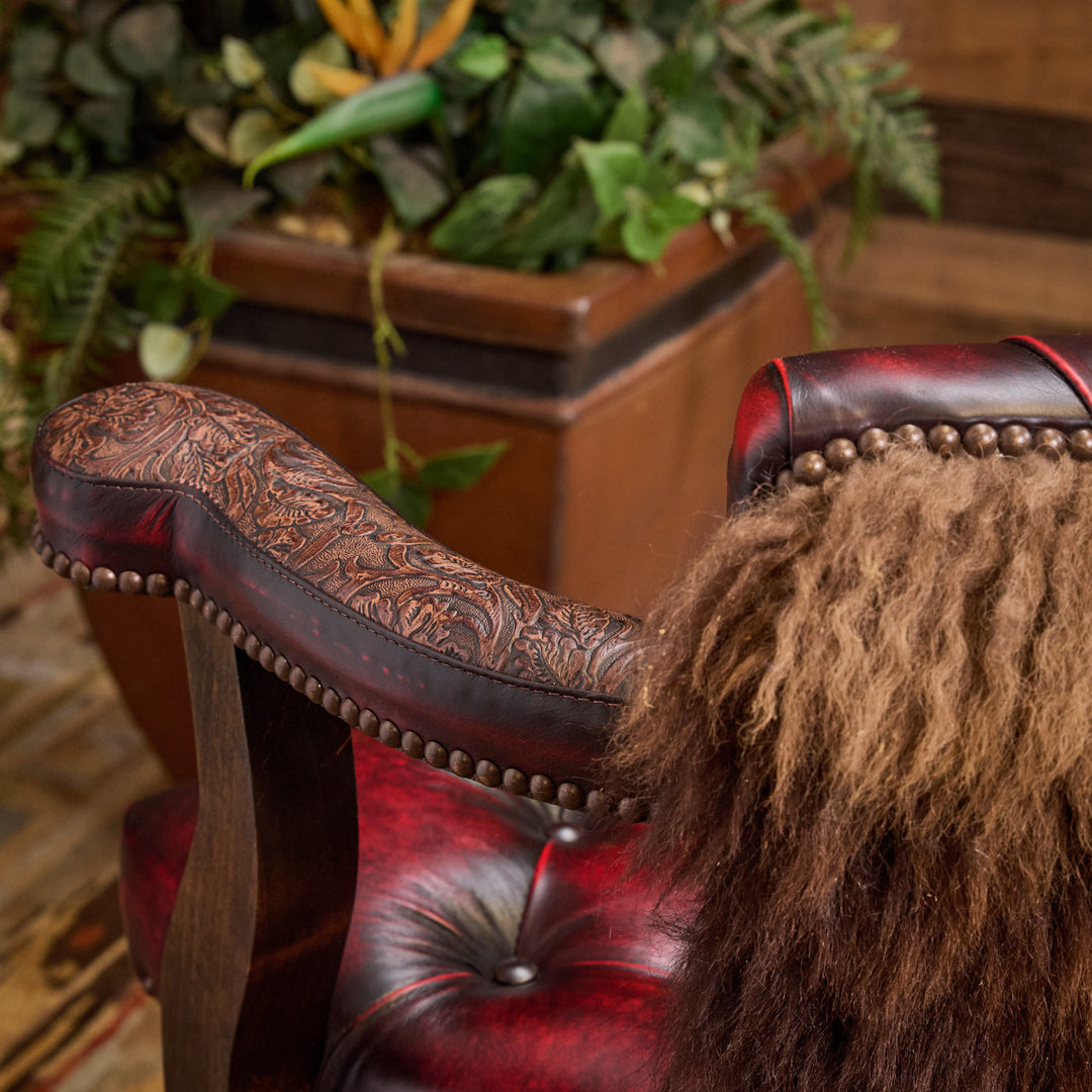 The Bruer Bandits Western Buffalo Bar Stool