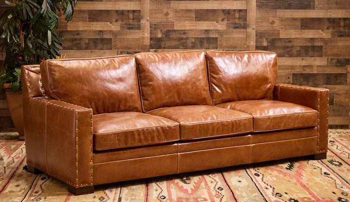 Cambridge Sycamore Leather Sofa