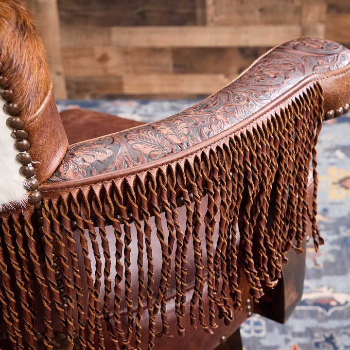 Boschma Western Cowhide Bar Stool