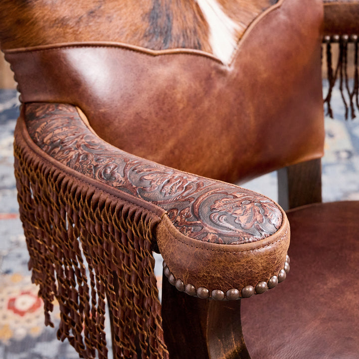 Boschma Western Cowhide Bar Stool