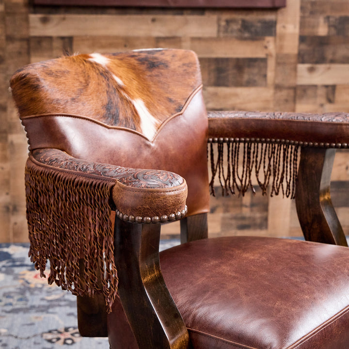 Boschma Western Cowhide Bar Stool