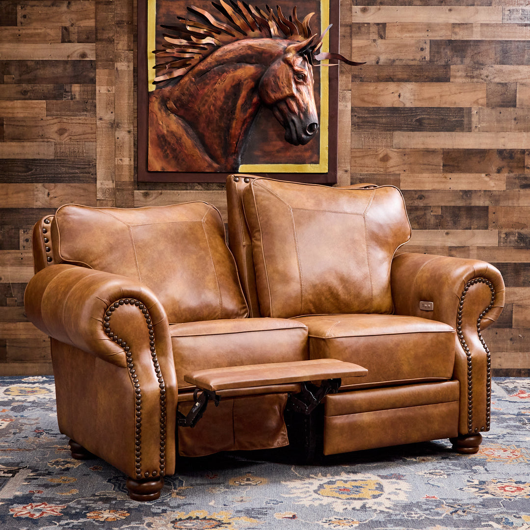 Myriad Leather Reclining Loveseat