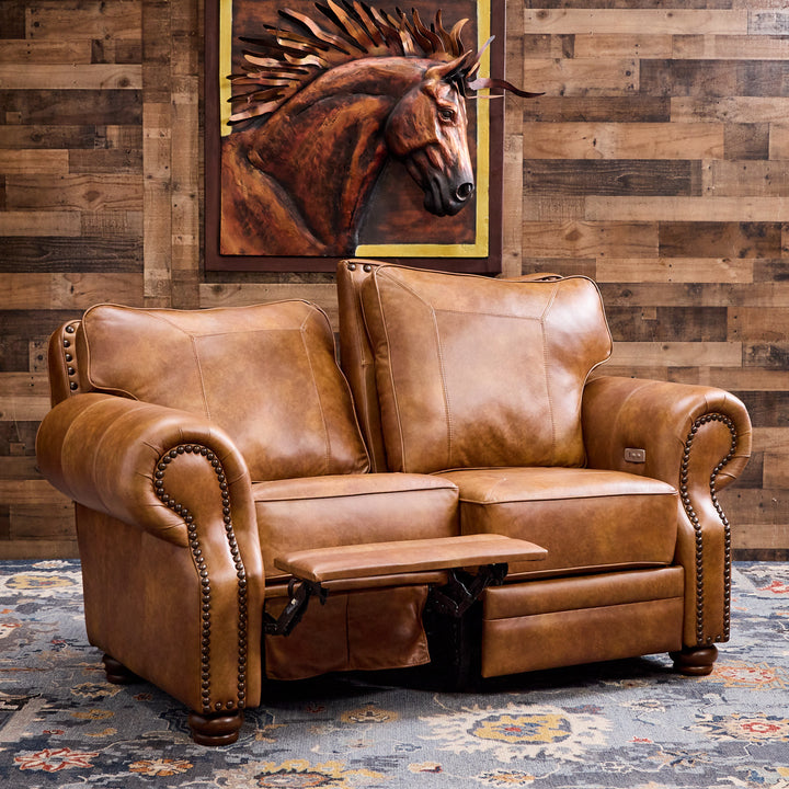 Myriad Leather Reclining Loveseat