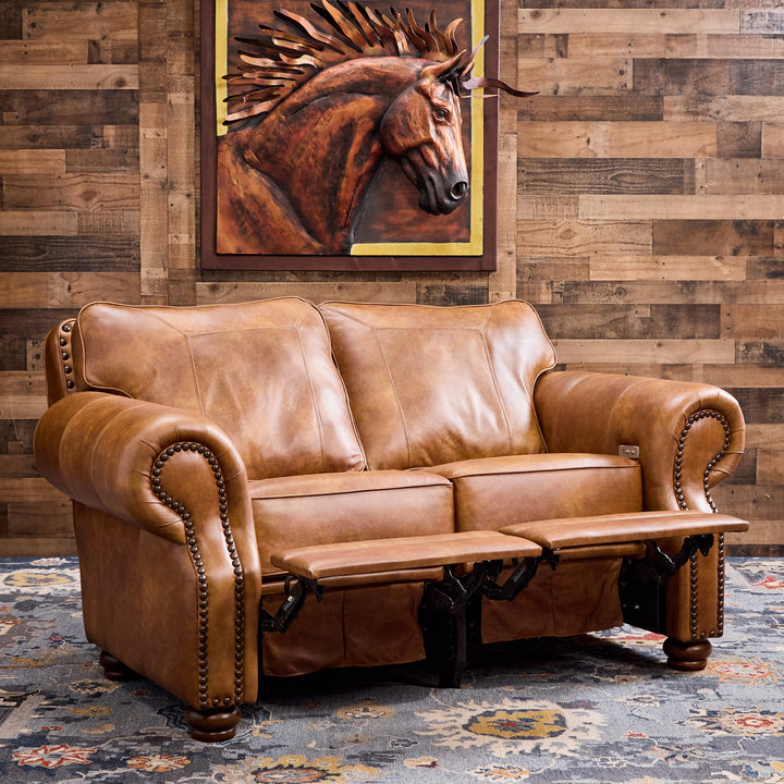 Myriad Leather Reclining Loveseat