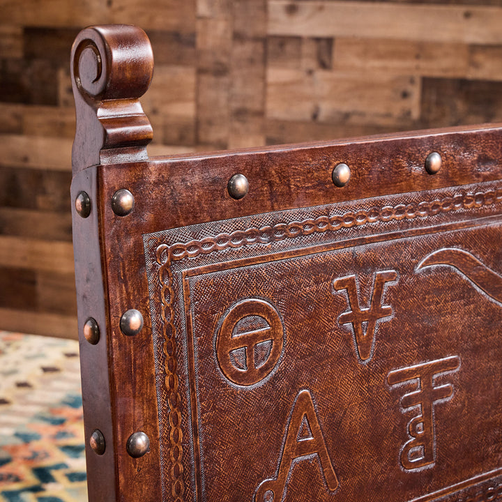 Ranchero Tooled Leather Bench