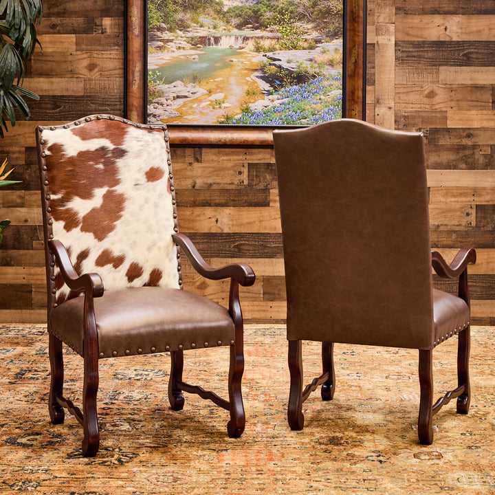 Tejas Cowhide Arm Chair
