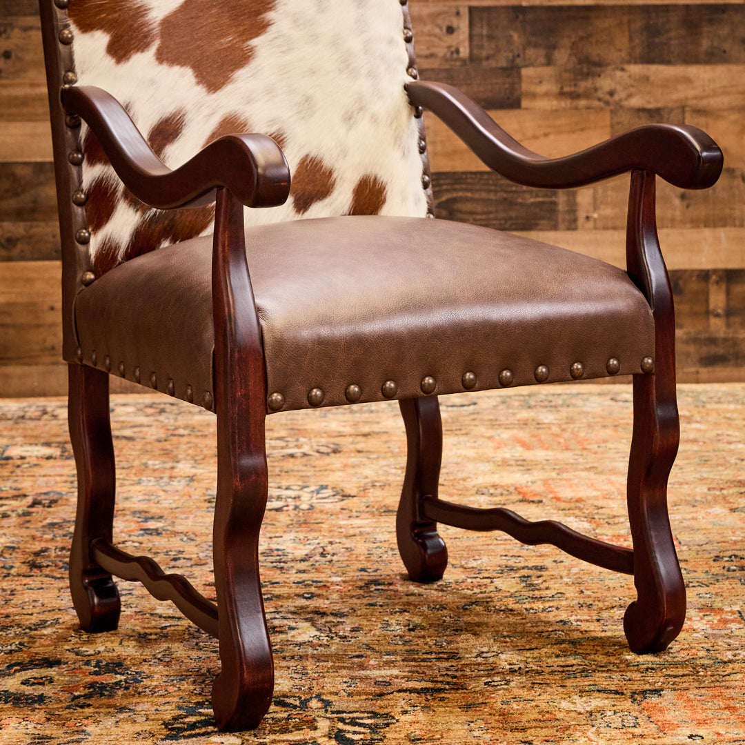 Tejas Cowhide Arm Chair