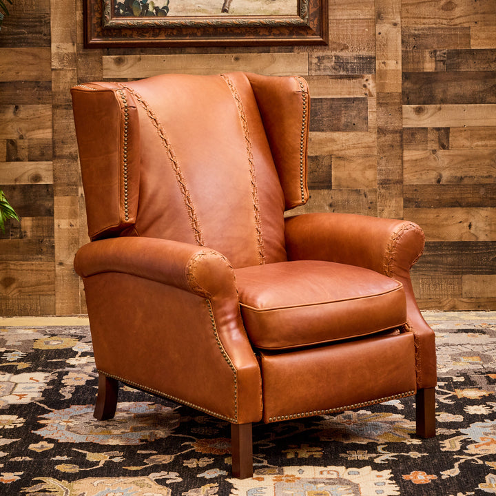 El Rosa Stitched Leather Recliner