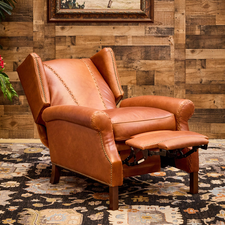 El Rosa Stitched Leather Recliner