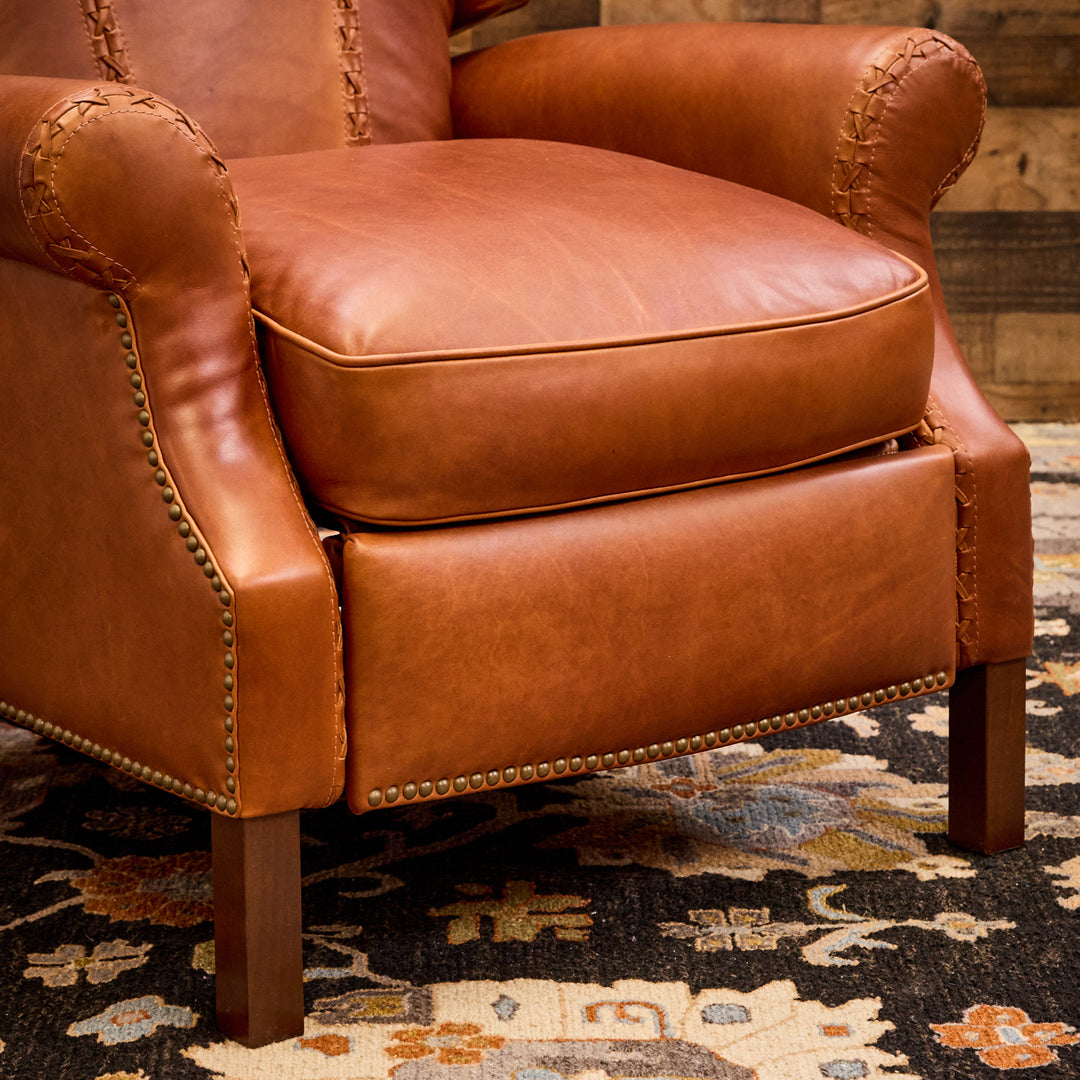 El Rosa Stitched Leather Recliner