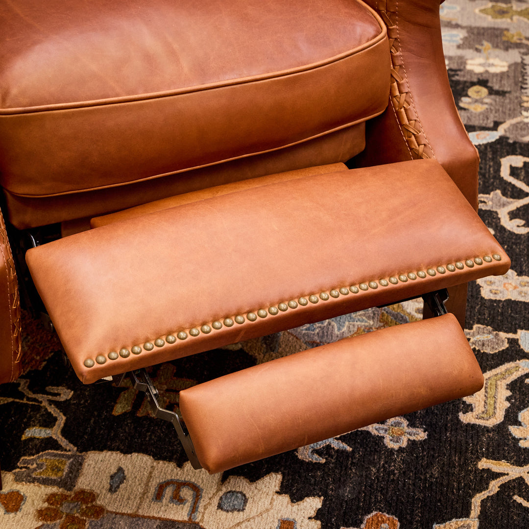 El Rosa Stitched Leather Recliner