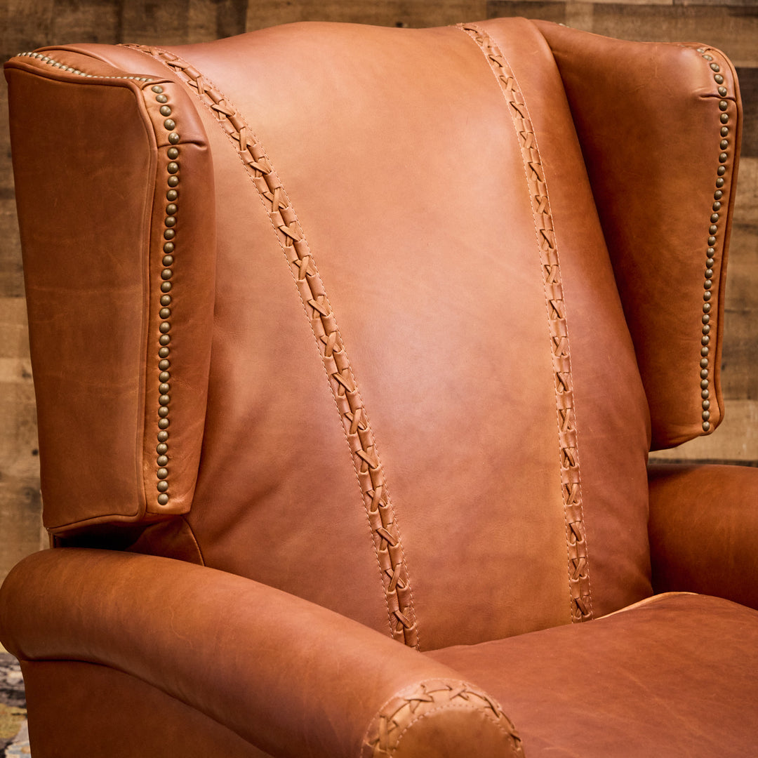 El Rosa Stitched Leather Recliner