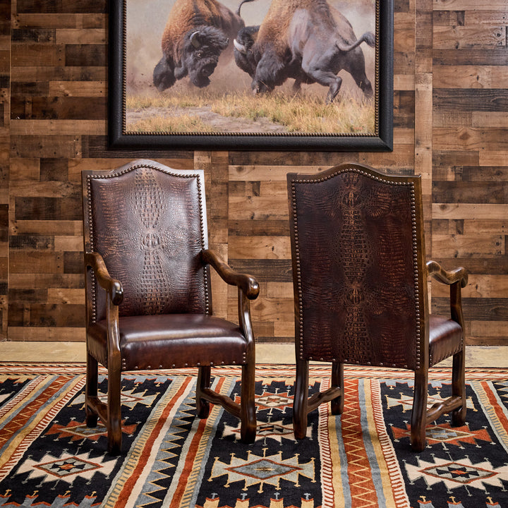 Bayou Western Leather Arm Chair